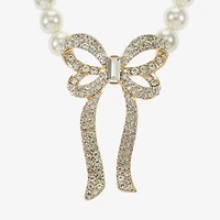 Monet Jewelry Gold Tone Womens Glass 18 Inch Strand Necklace