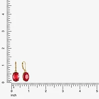 Monet Jewelry Gold Tone Womens Glass Oval Drop Earrings