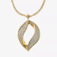 Monet Jewelry Two Tone Twist Pendant Necklace & Drop Earring Womens Glass 2-pc. Jewelry Set
