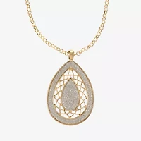 Monet Jewelry Two Tone Pendant Necklace & Drop Earring Womens 2-pc. Jewelry Set