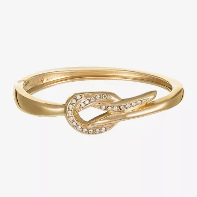 Monet Jewelry Gold Tone Womens Glass Knot Bangle Bracelet