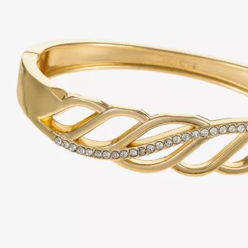 Monet Jewelry Gold Tone Twist Womens Glass Bangle Bracelet