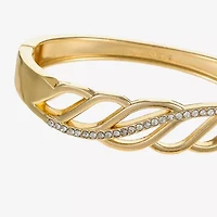 Monet Jewelry Gold Tone Twist Womens Glass Bangle Bracelet
