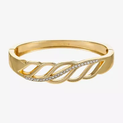 Monet Jewelry Gold Tone Twist Womens Glass Bangle Bracelet