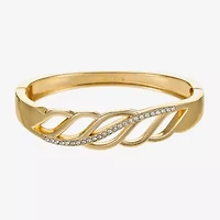 Monet Jewelry Gold Tone Twist Womens Glass Bangle Bracelet