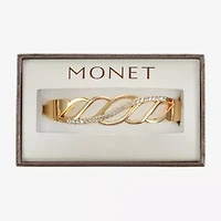 Monet Jewelry Gold Tone Twist Womens Glass Bangle Bracelet