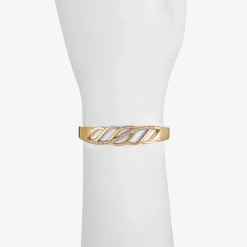 Monet Jewelry Gold Tone Twist Womens Glass Bangle Bracelet