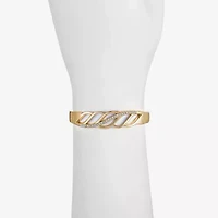 Monet Jewelry Gold Tone Twist Womens Glass Bangle Bracelet