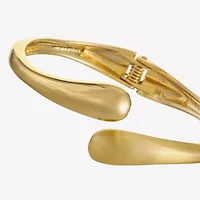 Monet Jewelry Gold Tone Hinge Womens Cuff Bracelet