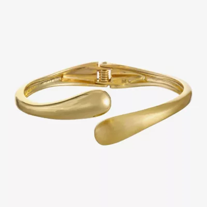 Monet Jewelry Gold Tone Hinge Womens Cuff Bracelet