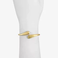 Monet Jewelry Gold Tone Hinge Womens Cuff Bracelet