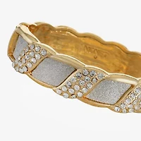 Monet Jewelry Two Tone Womens Glass Bangle Bracelet