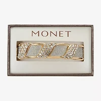 Monet Jewelry Two Tone Womens Glass Bangle Bracelet