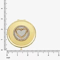 Monet Jewelry Initial Gold Tone Heart Compact Mirror