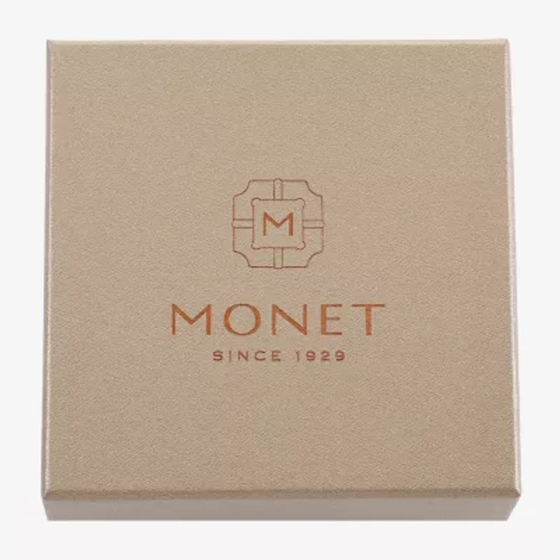 Monet Jewelry Initial Gold Tone Round Compact Mirror