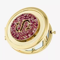 Monet Jewelry Initial Gold Tone Round Compact Mirror