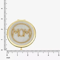 Monet Jewelry Mom Gold Tone Compact Mirror