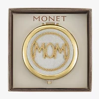 Monet Jewelry Mom Gold Tone Compact Mirror