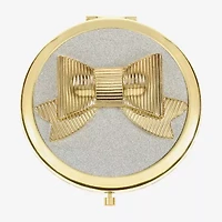 Monet Jewelry Gold Tone Bow Compact Mirror