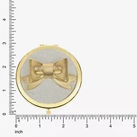 Monet Jewelry Gold Tone Bow Compact Mirror