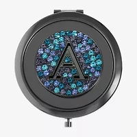 Monet Jewelry Initial Gray Round Compact Mirror