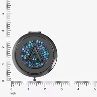 Monet Jewelry Initial Gray Round Compact Mirror