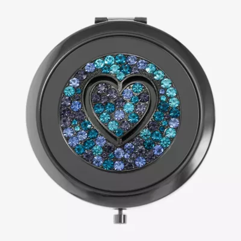 Monet Jewelry Gray Heart Compact Mirror