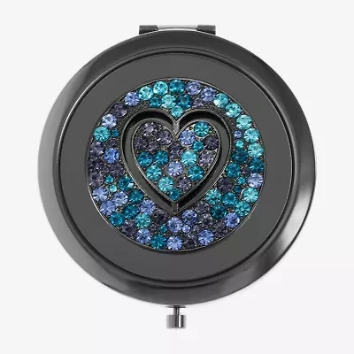 Monet Jewelry Gray Heart Compact Mirror