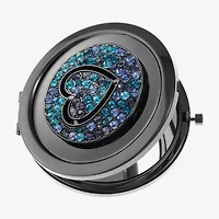 Monet Jewelry Gray Heart Compact Mirror