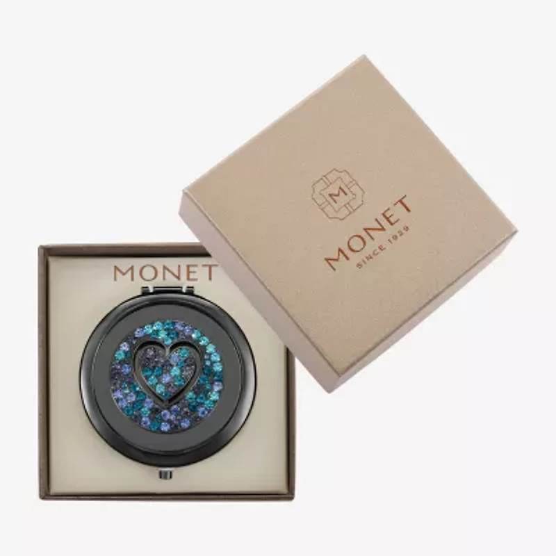 Monet Jewelry Gray Heart Compact Mirror