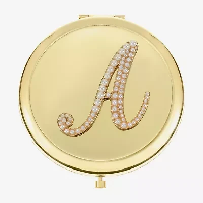 Monet Jewelry Initial Gold Tone Compact Mirror