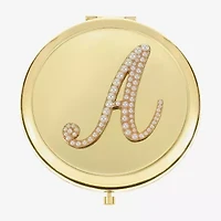 Monet Jewelry Initial Gold Tone Compact Mirror