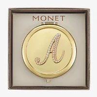 Monet Jewelry Initial Gold Tone Compact Mirror