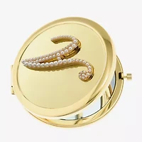 Monet Jewelry Initial Gold Tone Compact Mirror