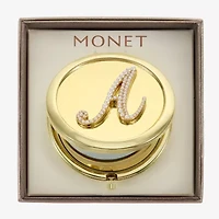 Monet Jewelry Initial Gold Tone Compact Mirror