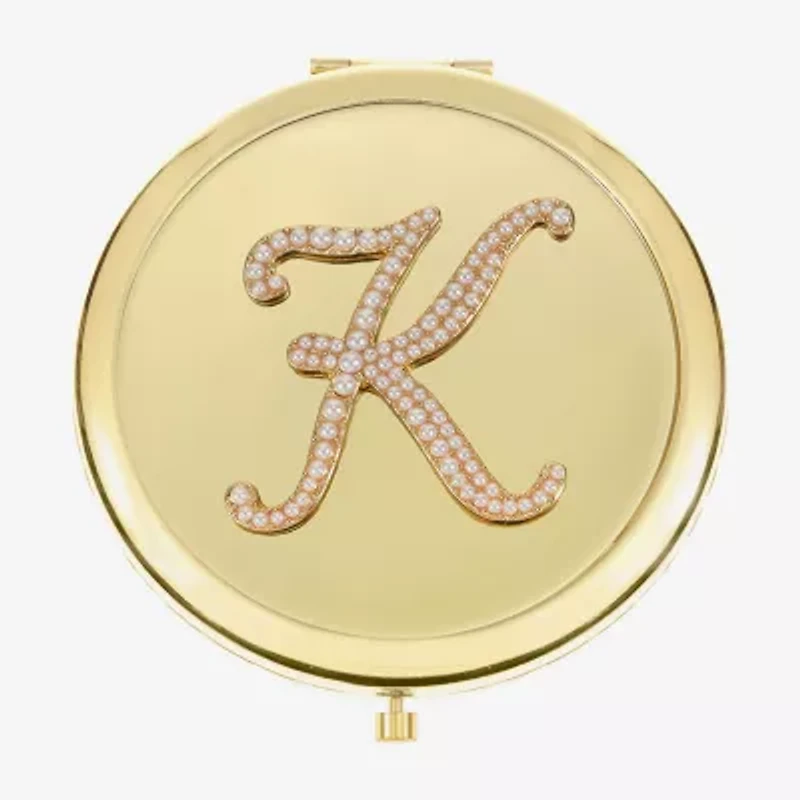 Monet Jewelry Initial Gold Tone Compact Mirror
