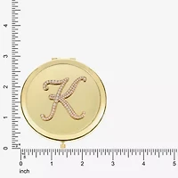 Monet Jewelry Initial Gold Tone Compact Mirror