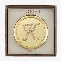 Monet Jewelry Initial Gold Tone Compact Mirror