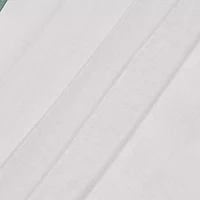 Fieldcrest Luxury Linen Border Stripe Rod Pocket Back Tab Sheer Single Curtain Panel