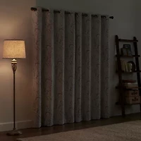 Eclipse Ambiance Botanical Grommet Top Energy Saving 100% Blackout Single Curtain Panel