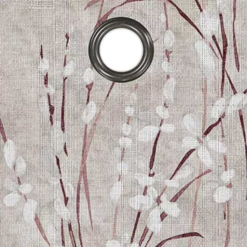 Eclipse Ambiance Botanical Grommet Top Energy Saving 100% Blackout Single Curtain Panel