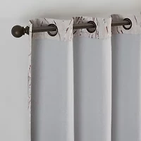 Eclipse Ambiance Botanical Grommet Top Energy Saving 100% Blackout Single Curtain Panel