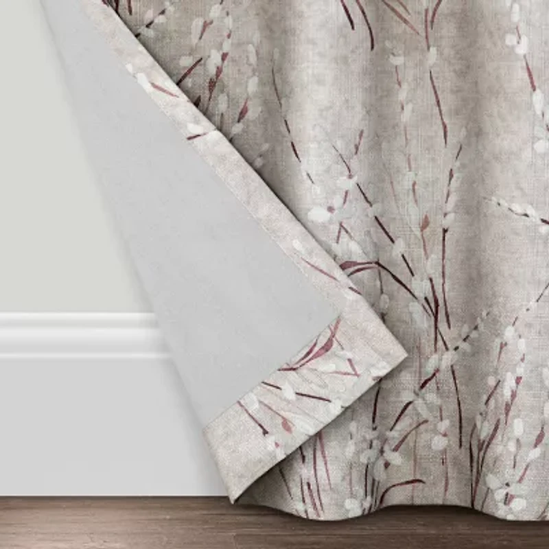 Eclipse Ambiance Botanical Grommet Top Energy Saving 100% Blackout Single Curtain Panel