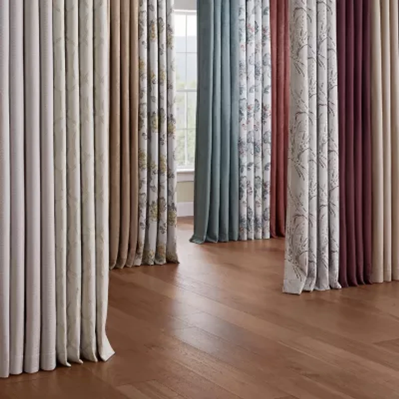 Eclipse Ambiance Botanical Grommet Top Energy Saving 100% Blackout Single Curtain Panel
