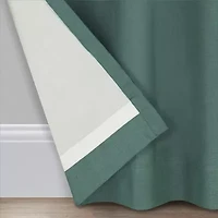 Fieldcrest Luxury Alden Linen Rod Pocket Back Tab Light-Filtering Single Curtain Panel