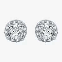 (H-I / I1) Womens 1 CT. T.W. Lab Grown White Diamond 10K White Gold Round Jewelry Set