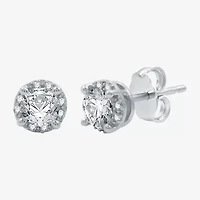 (H-I / I1) Womens 1 CT. T.W. Lab Grown White Diamond 10K White Gold Round Jewelry Set