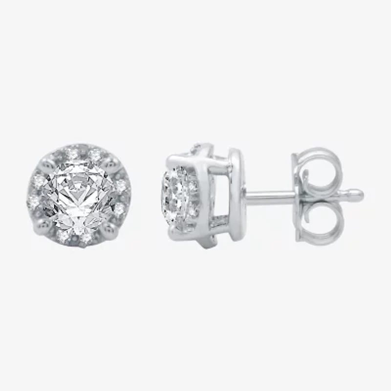 (H-I / I1) Womens 1 CT. T.W. Lab Grown White Diamond 10K White Gold Round Jewelry Set