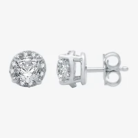 (H-I / I1) Womens 1 CT. T.W. Lab Grown White Diamond 10K White Gold Round Jewelry Set