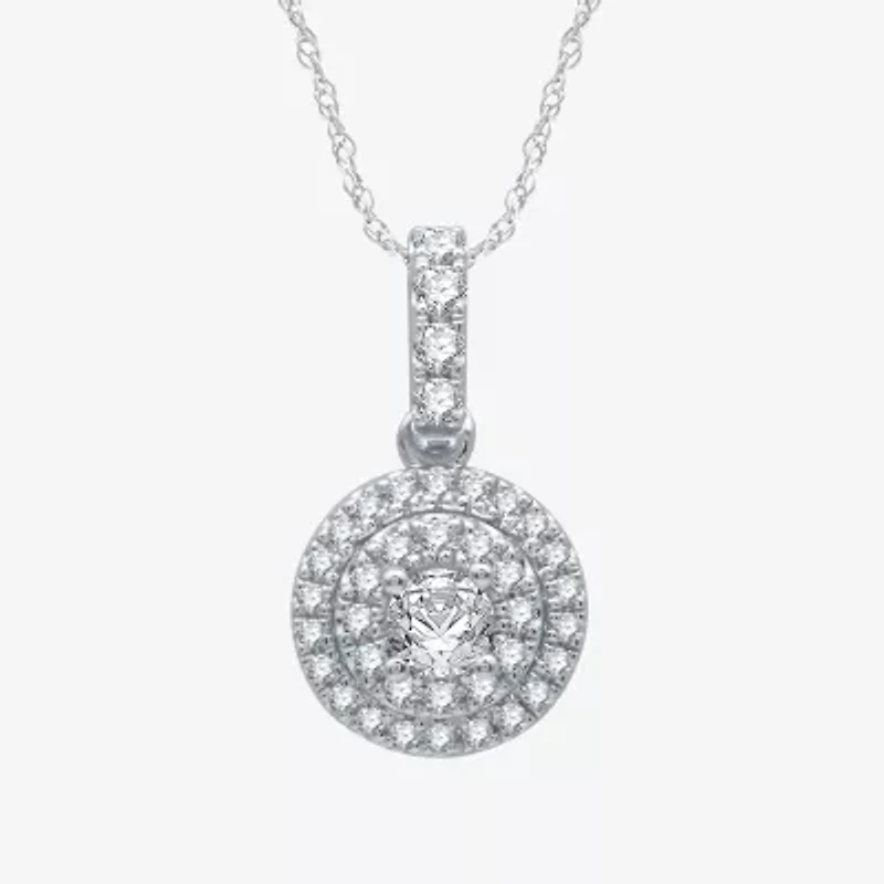 (G / Si2) Womens 2 CT. T.W. Lab Grown Diamond 10K White Gold Round 2-pc. Jewelry Set